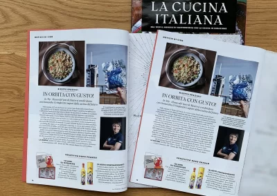 The October issue of “La cucina italiana” features our space meals!